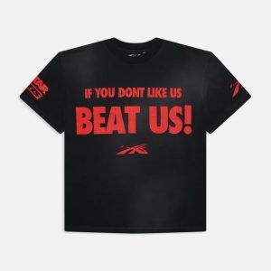 Hellstar Beat Us! Black T-shirt Red
