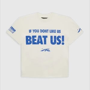 Hellstar Beat Us! White T-shirt Blue