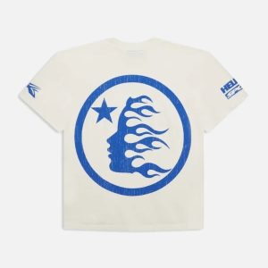 Hellstar Beat Us! White T-shirt Blue