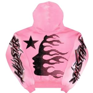 Pink Hellstar Brainwashed Without Brain Hoodie
