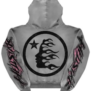 Hellstar Future Flame Hoodie In Grey