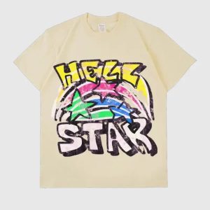 Hellstar Graphic T-shirt Brown