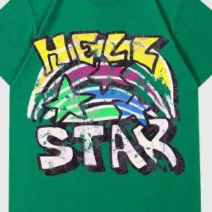 Hellstar Graphic Green T-shirt Logo