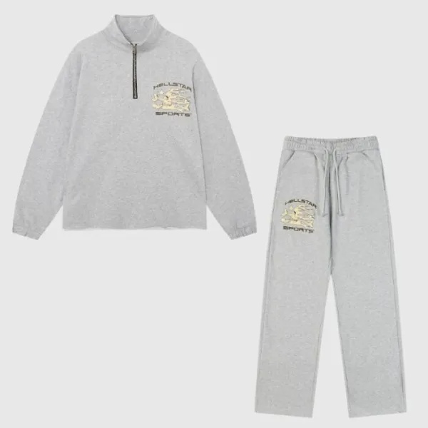 Hellstar Sports Tracksuit In Grey