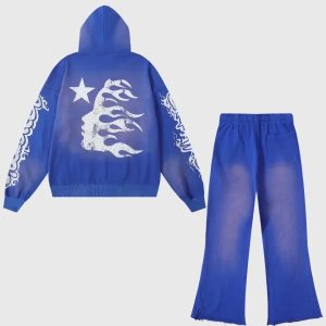 Blue Hellstar Studios Records Yoga Tracksuit
