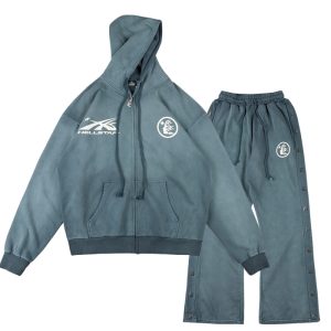 Hellstar HS Logo Zip-Up Hoodie Emerald