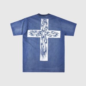 Hellstar _Carry Your Cross_ T-Shirt in Blue